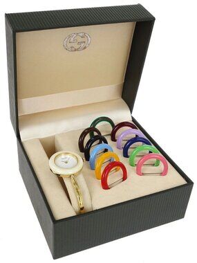 Gucci 11/12.2 Change Bezel Chameleon Quartz Watch SS 187592
